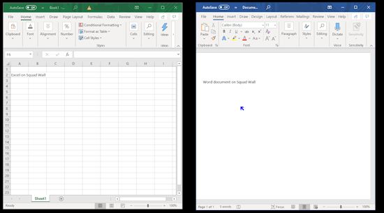 Excel and Word